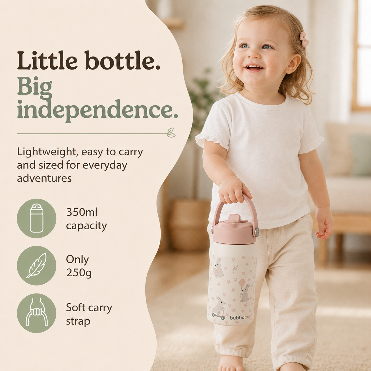 Stainless Steel Straw Bottle - 350ml