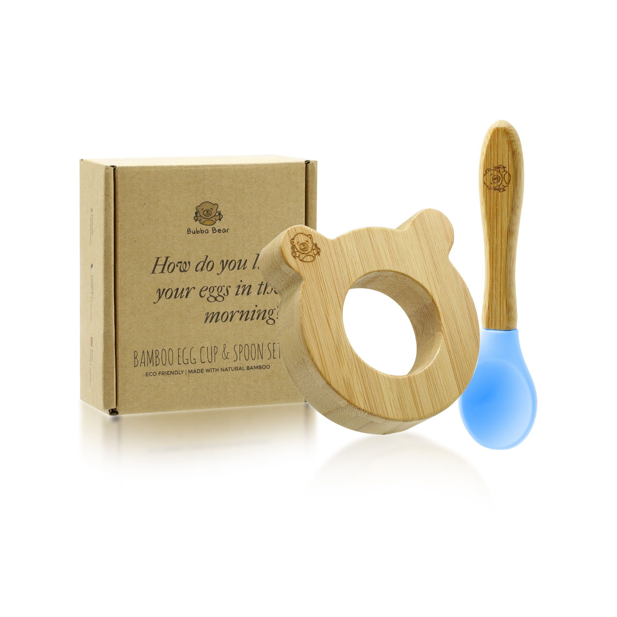 Bamboo Egg Cup & Spoon Set