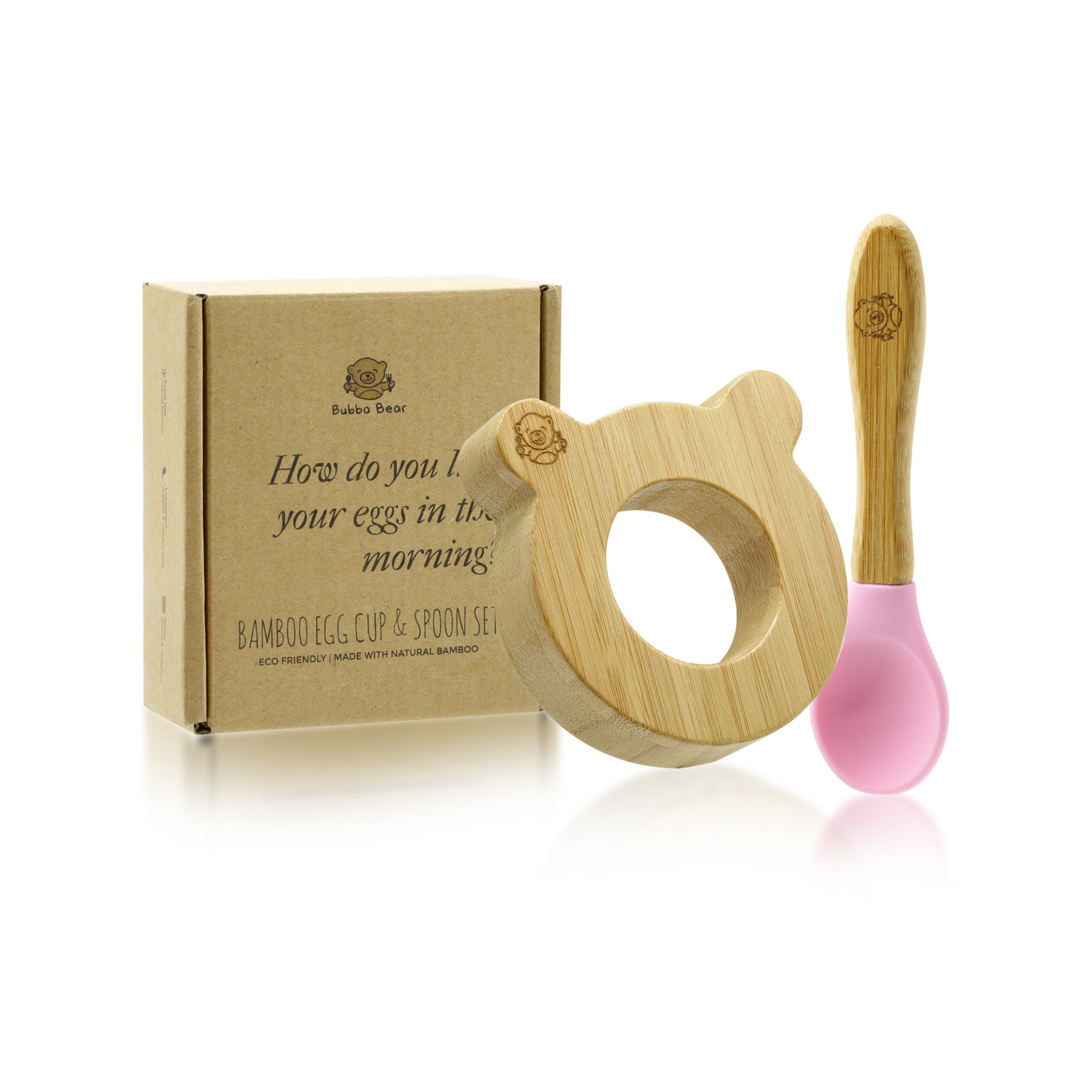 Bamboo Egg Cup & Spoon Set